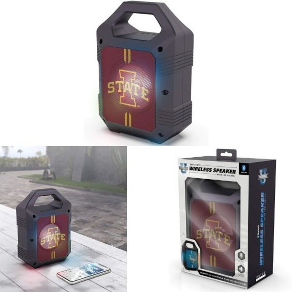 Iowa State Cyclones Bluetooth Wireless Speaker LED Lights FM Radio NCAA Syncable